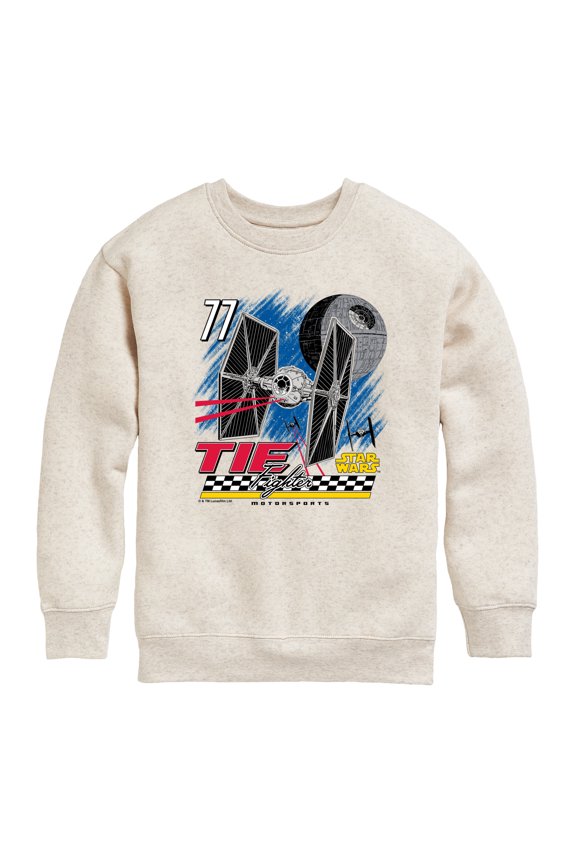 - Tie Fighter Racing - Youth Boys Crew Fleece Sweatshirt