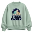 thumbnail image 1 of Star Wars - Tires Easily Grogu - Women's Oversized Fleece Crew Sweatshirt, 1 of 3