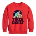 thumbnail image 1 of Star Wars - Tires Easily Grogu - Youth Boys Crew Fleece Sweatshirt, 1 of 4