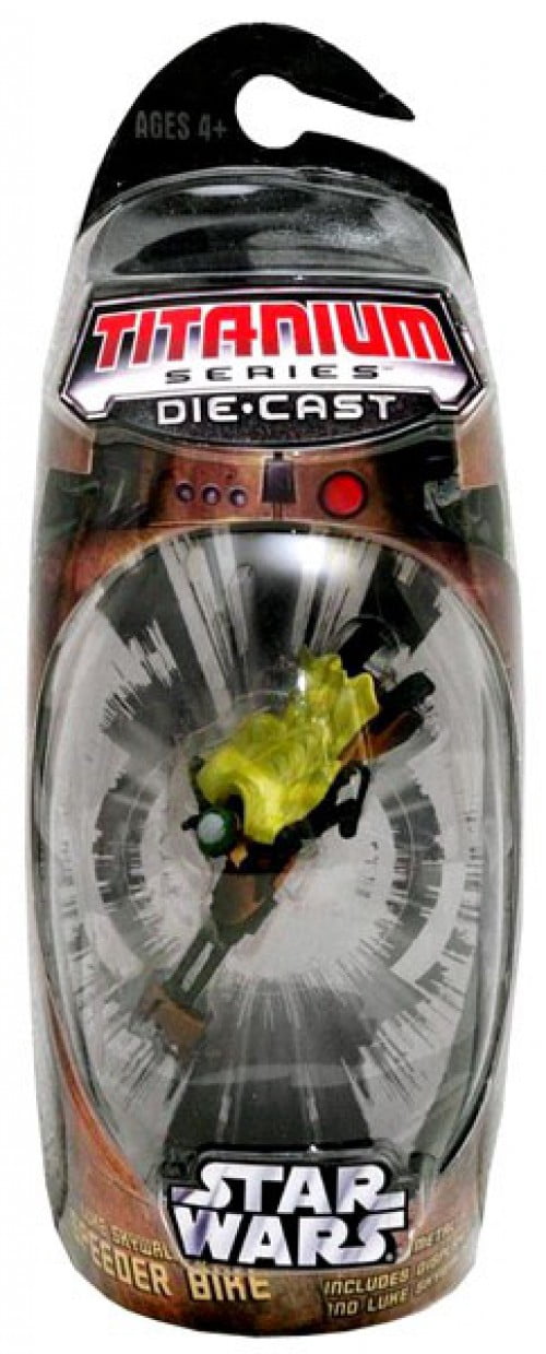 Star Wars Titanium Series 2006 Speeder Bike with Luke Skywalker