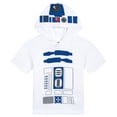 thumbnail image 1 of Star Wars Toddler Boys' Cosplay Hooded T-Shirt R2D2 White Blue, 1 of 3