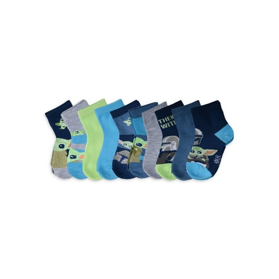 Star Wars Toddler Boys Socks, 10-Pack, Sizes 12 Months - 5T