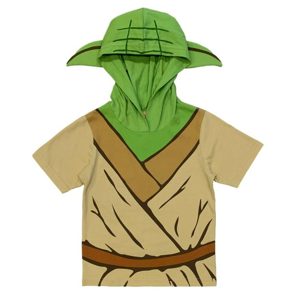 Star Wars Toddler Boys' Yoda Hooded Tee with Ears (Toddler Boys & Little Boys)
