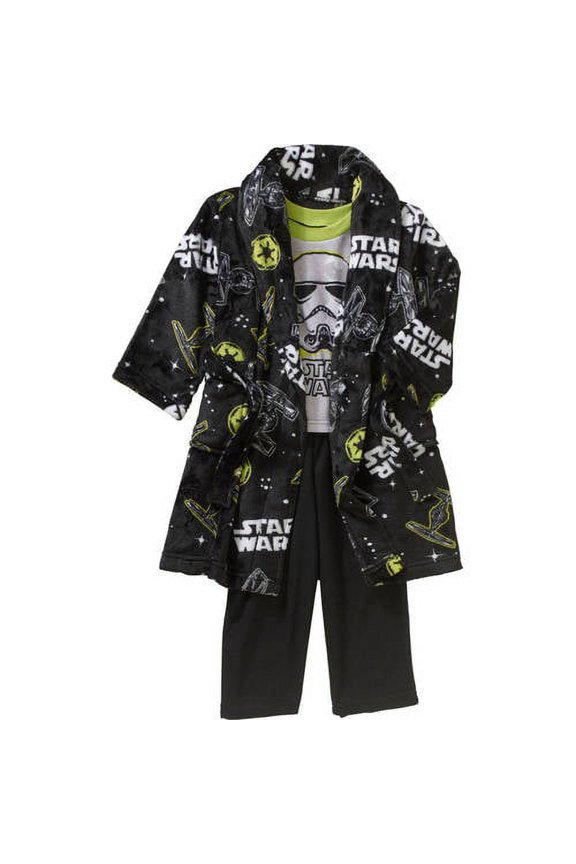 Toddler boy robe & pajama 3 pc sleepwear gift set