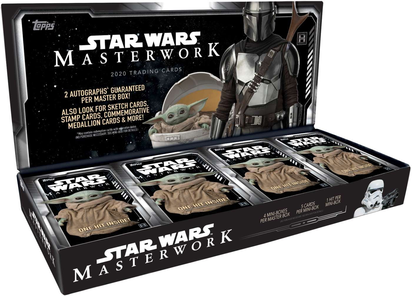 Star Wars Topps 2020 Masterwork Trading Card HOBBY Box (4 Star Wars Topps 2020 Masterwork Trading Card HOBBY Box (4