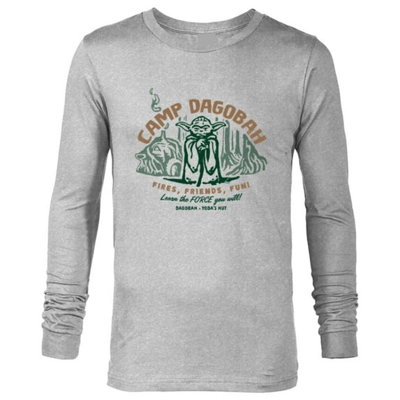 Star Wars Travel Vacation Camp Dagobah Yoda Learn the Force - Long Sleeve T-Shirt for Men - Customized-Athletic Heather