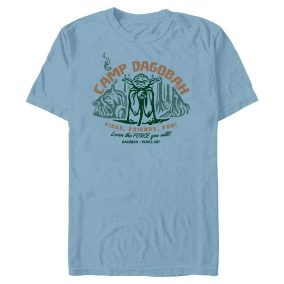 Star Wars Travel Vacation Camp Dagobah Yoda Learn the Force - Short Sleeve Blended T-Shirt for Adults - Customized-Ocean Blue