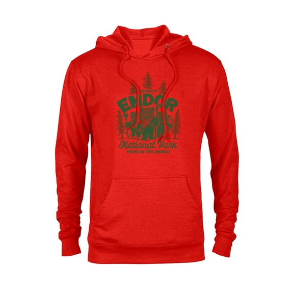 Star Wars Travel Vacation Endor National Park Ewoks - Pullover Hoodie for Adults - Customized-Red