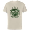 thumbnail image 1 of Star Wars Travel Vacation Endor National Park Ewoks - Short Sleeve Cotton T-Shirt for Adults - Customized-Natural, 1 of 5