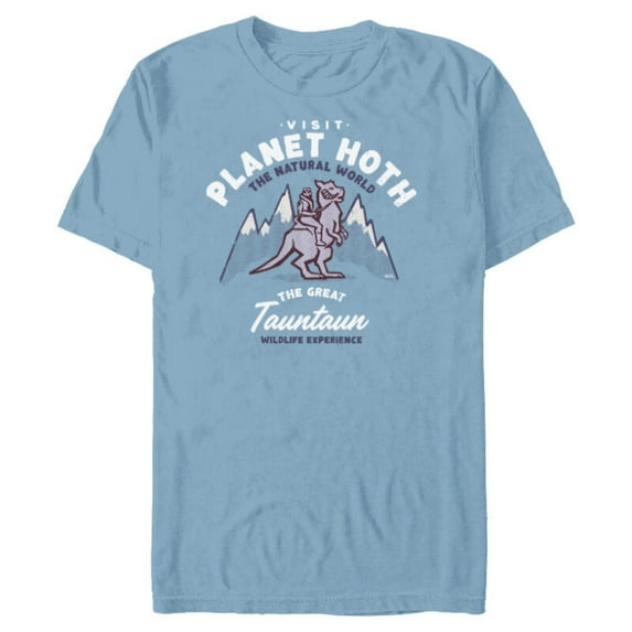 Star Wars Travel Vacation Planet Hoth Tauntaun Experience - Short Sleeve Blended T-Shirt for Adults - Customized-Ocean Blue