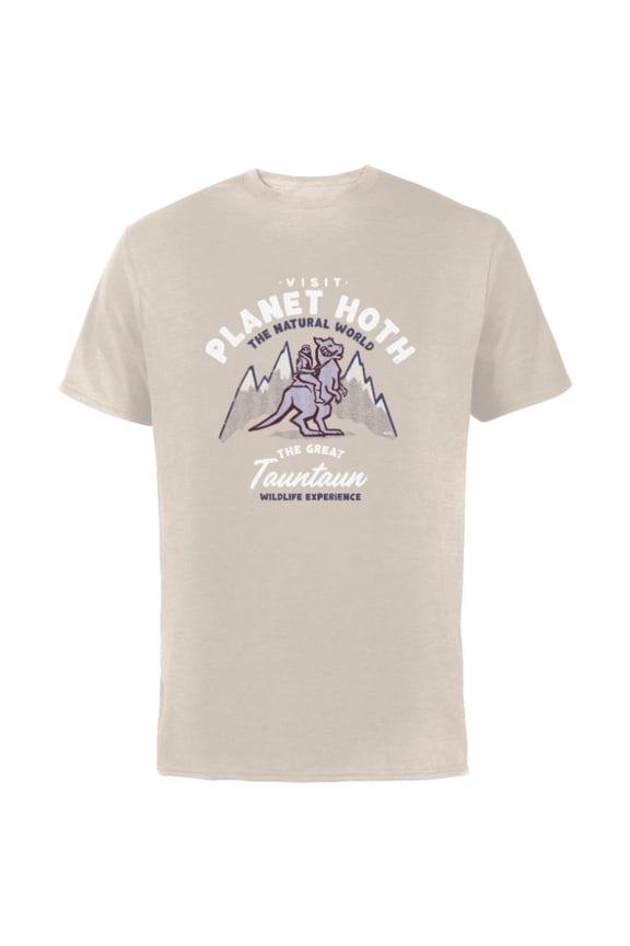 Travel Vacation Planet Hoth Tauntaun Experience - Short Sleeve Cotton T-Shirt for Adults - Customized-Natural