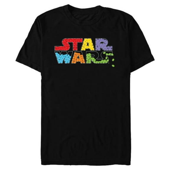 Star Wars Treats Movie Logo Full of Jelly Beans - Short Sleeve Blended T-Shirt for Adults - Customized-Black