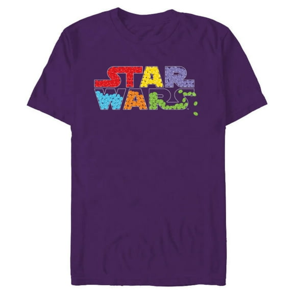 Star Wars Treats Movie Logo Full of Jelly Beans - Short Sleeve Blended T-Shirt for Adults - Customized-Purple