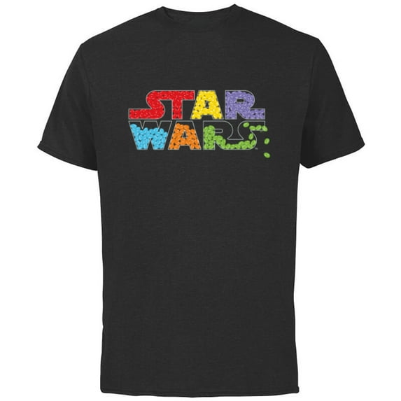 Star Wars Treats Movie Logo Full of Jelly Beans - Short Sleeve Cotton T-Shirt for Adults - Customized-Black