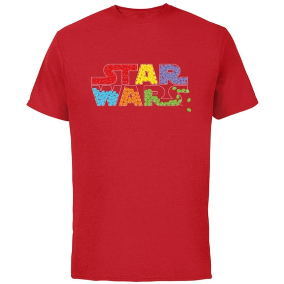 Star Wars Treats Movie Logo Full of Jelly Beans - Short Sleeve Cotton T-Shirt for Adults - Customized-Red