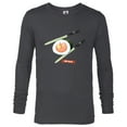 thumbnail image 1 of Star Wars Treats Rebel Symbol Sushi & Lightsaber Chopsticks - Long Sleeve T-Shirt for Men - Customized-Charcoal Heather, 1 of 5