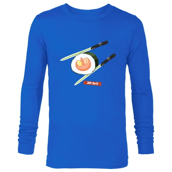 Star Wars Treats Rebel Symbol Sushi & Lightsaber Chopsticks - Long Sleeve T-Shirt for Men - Customized-Navy