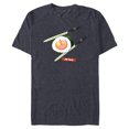 thumbnail image 1 of Star Wars Treats Rebel Symbol Sushi & Lightsaber Chopsticks - Short Sleeve Blended T-Shirt for Adults - Customized-Navy Heather, 1 of 5