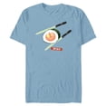 thumbnail image 1 of Star Wars Treats Rebel Symbol Sushi & Lightsaber Chopsticks - Short Sleeve Blended T-Shirt for Adults - Customized-Ocean Blue, 1 of 5