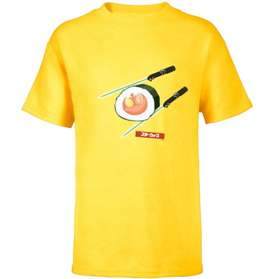 Star Wars Treats Rebel Symbol Sushi & Lightsaber Chopsticks - Short Sleeve T-Shirt for Kids - Customized-Yellow