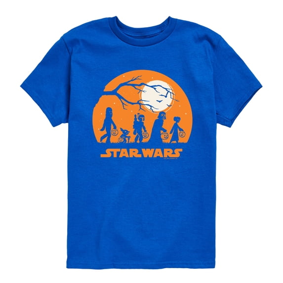 Star Wars - Trick Or Treat Silhouette - Youth Boys Short Sleeve Graphic T-Shirt