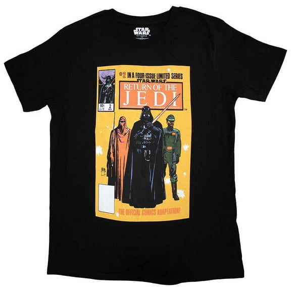 Star Wars Unisex T-Shirt Return Of The Jedi Comic Cover (Black) (Large)