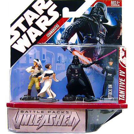 Star Wars Unleashed Battle Packs 2007 Tantive IV Commanders Action Figure 4-Pack