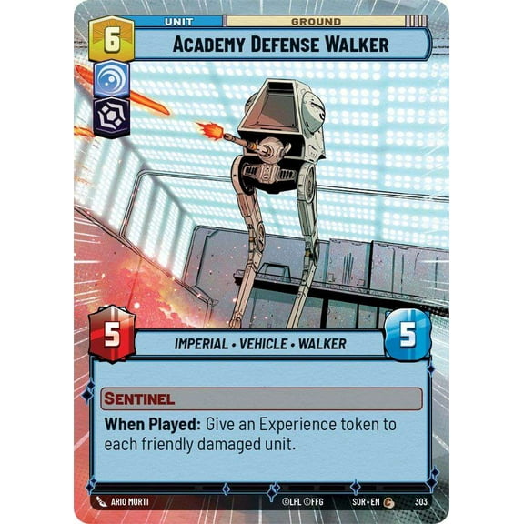 Star Wars: Unlimited Spark of Rebellion Common Academy Defense Walker #303 (Hyperspace)