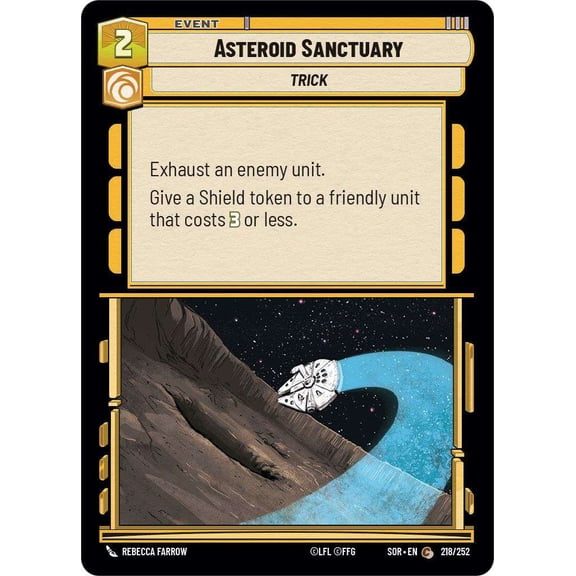 Star Wars: Unlimited Spark of Rebellion Common Asteroid Sanctuary #218