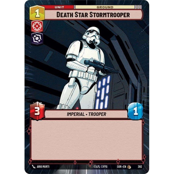 Star Wars: Unlimited Spark of Rebellion Common Death Star Stormtrooper #392 (Hyperspace)