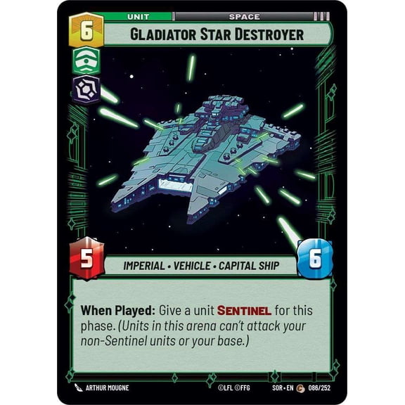 Star Wars: Unlimited Spark of Rebellion Common Gladiator Star Destroyer #086