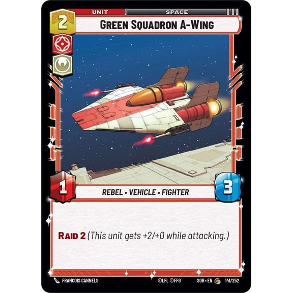 Star Wars: Unlimited Spark of Rebellion Common Green Squadron A-Wing #141