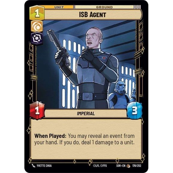 Star Wars: Unlimited Spark of Rebellion Common ISB Agent #176