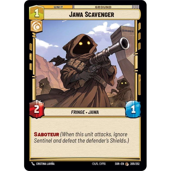 Star Wars: Unlimited Spark of Rebellion Common Jawa Scavenger #205