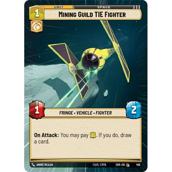 Star Wars: Unlimited Spark of Rebellion Common Mining Guild TIE Fighter #468 (Hyperspace)