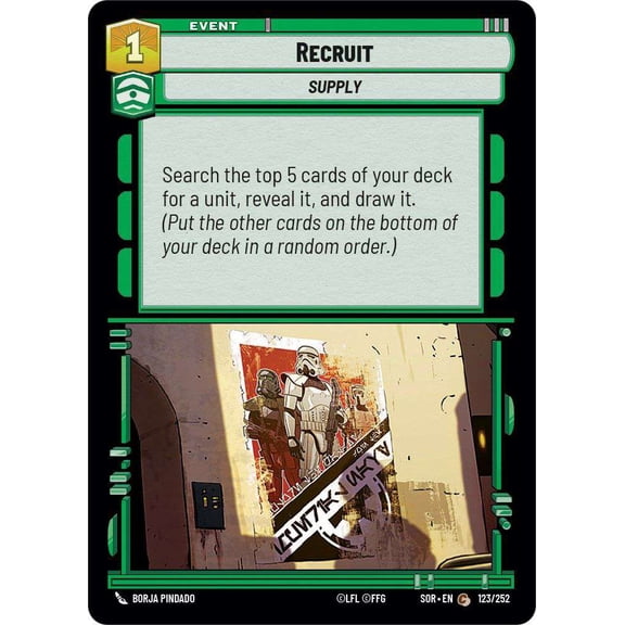 Star Wars: Unlimited Spark of Rebellion Common Recruit #123