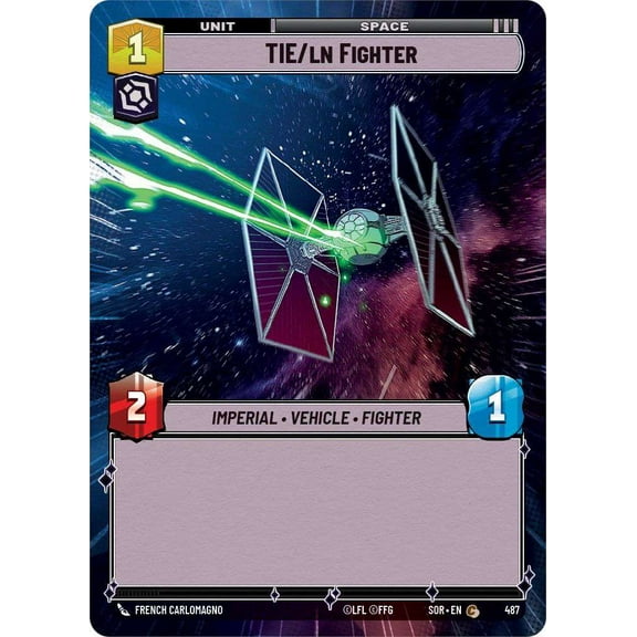 Star Wars: Unlimited Spark of Rebellion Common TIE/ln Fighter #487 (Hyperspace)