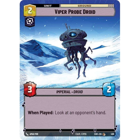 Star Wars: Unlimited Spark of Rebellion Common Viper Probe Droid #489 (Hyperspace)