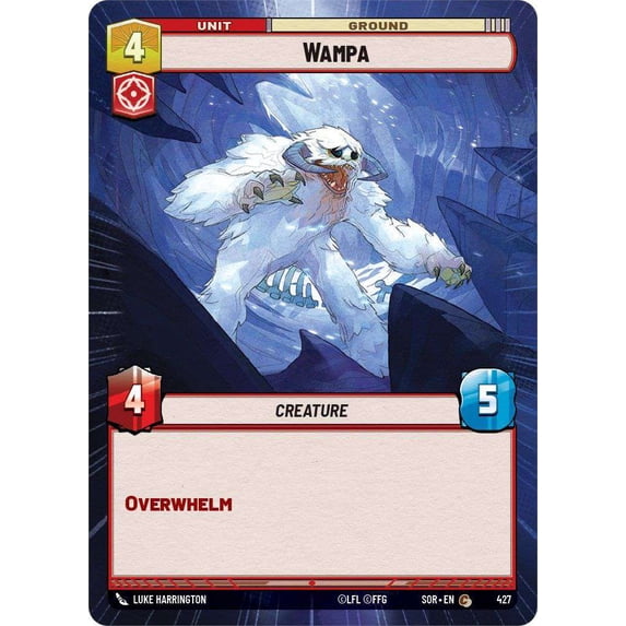 Star Wars: Unlimited Spark of Rebellion Common Wampa #427 (Hyperspace)