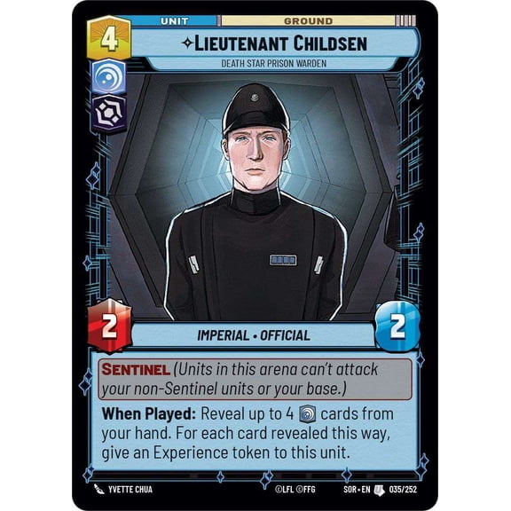 Star Wars: Unlimited Spark of Rebellion Uncommon Lieutenant Childsen - Death Star Prison Warden #035
