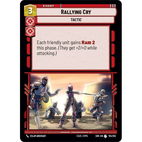 Star Wars: Unlimited Spark of Rebellion Uncommon Rallying Cry #154