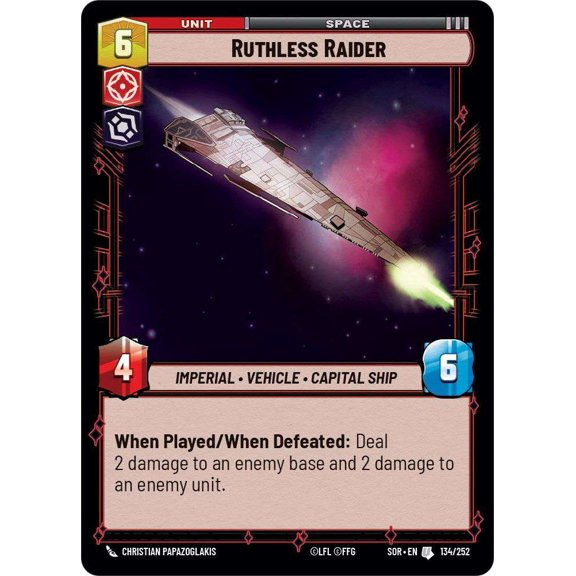 Star Wars: Unlimited Spark of Rebellion Uncommon Ruthless Raider #134
