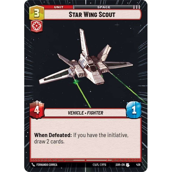 Star Wars: Unlimited Spark of Rebellion Uncommon Star Wing Scout #426 (Hyperspace)