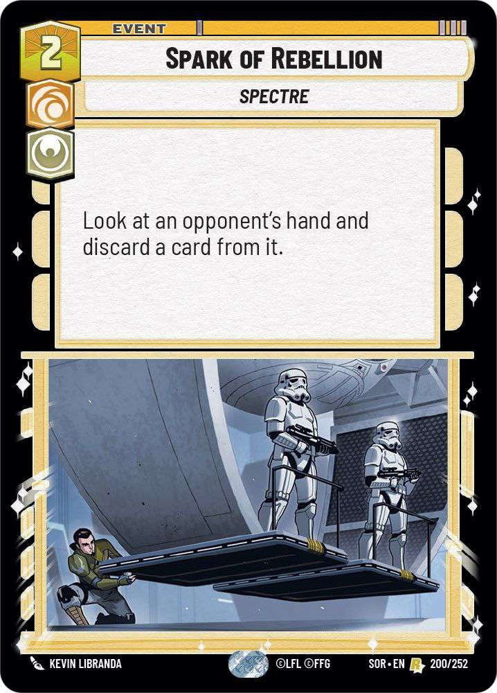 star wars unlimited rare card Star Wars Unlimited Spark of Rebellion Booster Pack main image 0