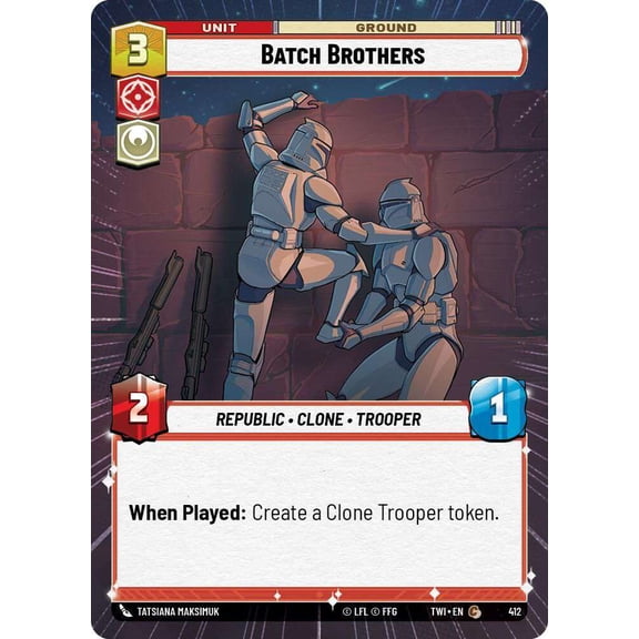 Star Wars: Unlimited Twilight of the Republic Common Batch Brothers #412 (Hyperspace)