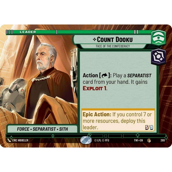 Star Wars: Unlimited Twilight of the Republic Common Count Dooku - Face of the Confederacy #280 (Hyperspace)