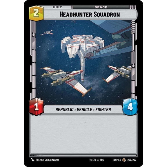 Star Wars: Unlimited Twilight of the Republic Common Headhunter Squadron #253 (FOIL)