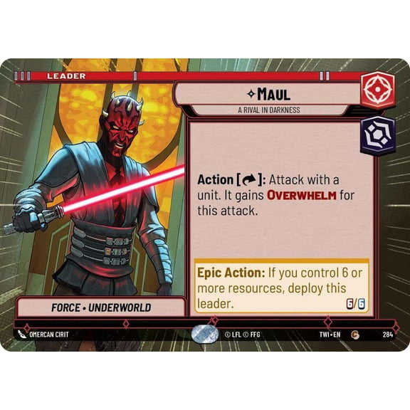 Star Wars: Unlimited Twilight of the Republic Common Maul - A Rival in Darkness #284 (Hyperspace)