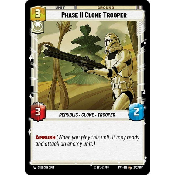 Star Wars: Unlimited Twilight of the Republic Common Phase II Clone Trooper #242 (FOIL)
