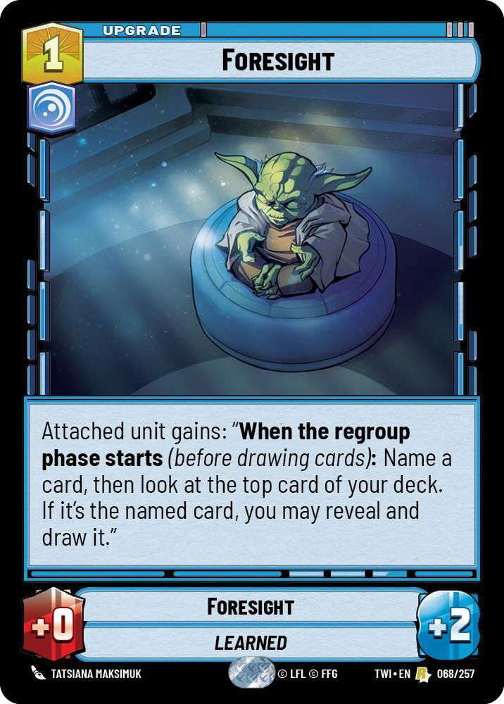 Star Wars: Unlimited Twilight of the Republic Rare Foresight #068 (FOIL) -  Walmart.com